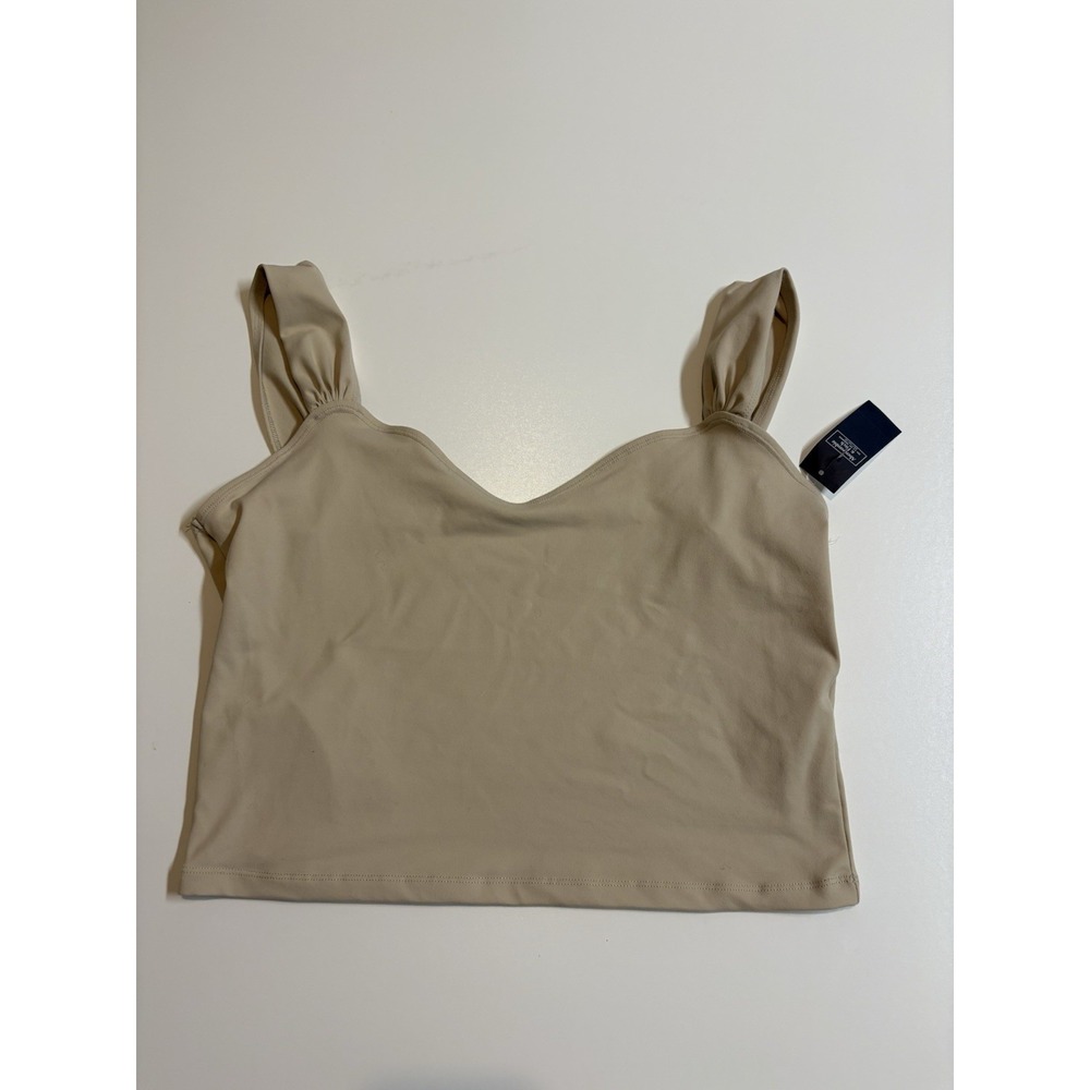 NWT Women's Abercrombie And Fitch Soft A F Top Tank SZ XL Beige